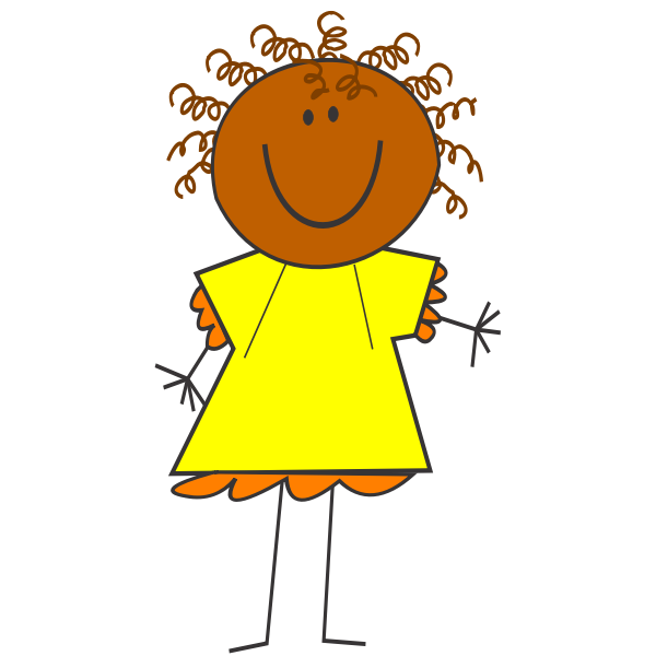 SVG Dark-skinned girl