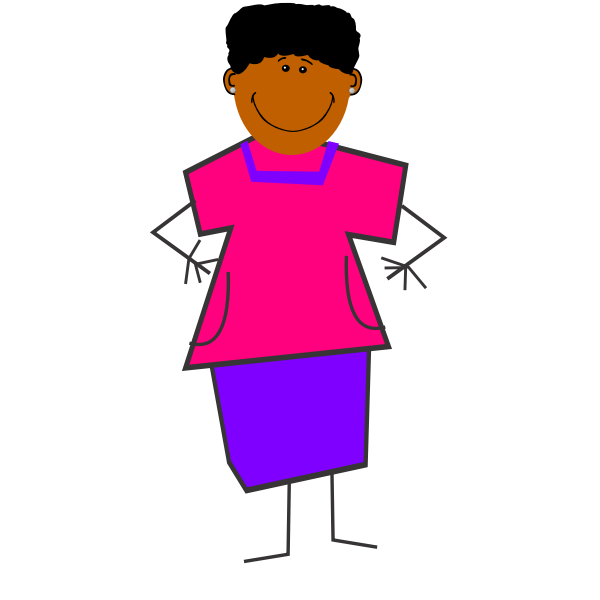 SVG Dark-skinned lady vector image