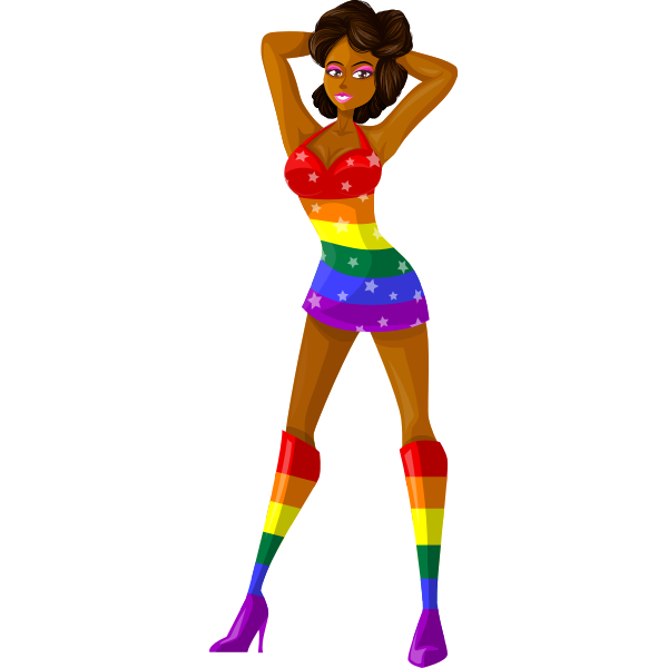 SVG Dark-skinned stripper