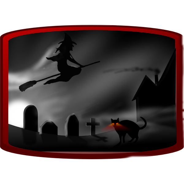 SVG Dark spooky landscape vector image