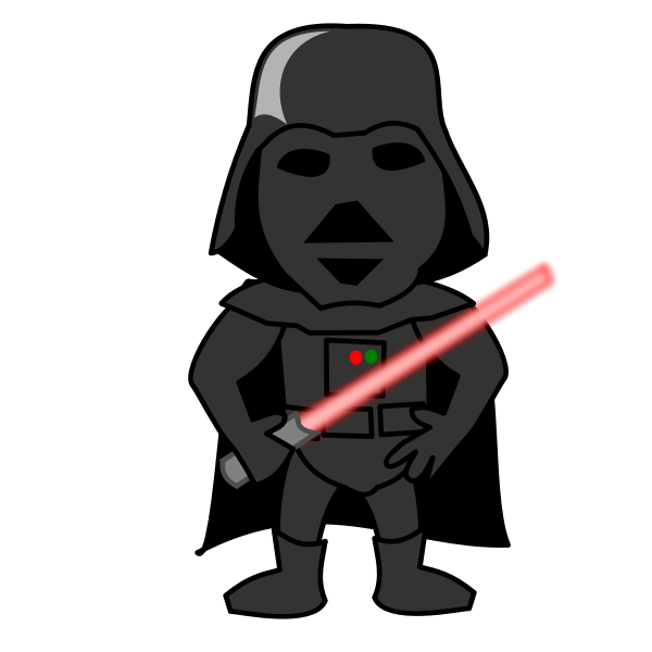 SVG Darth comic character vector image