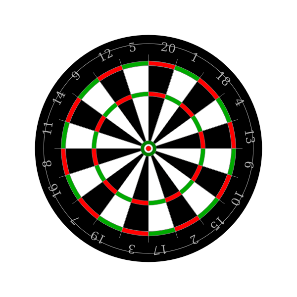 SVG Darts target