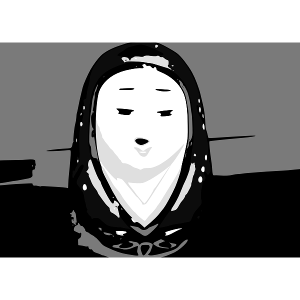 SVG daruma doll monochrome