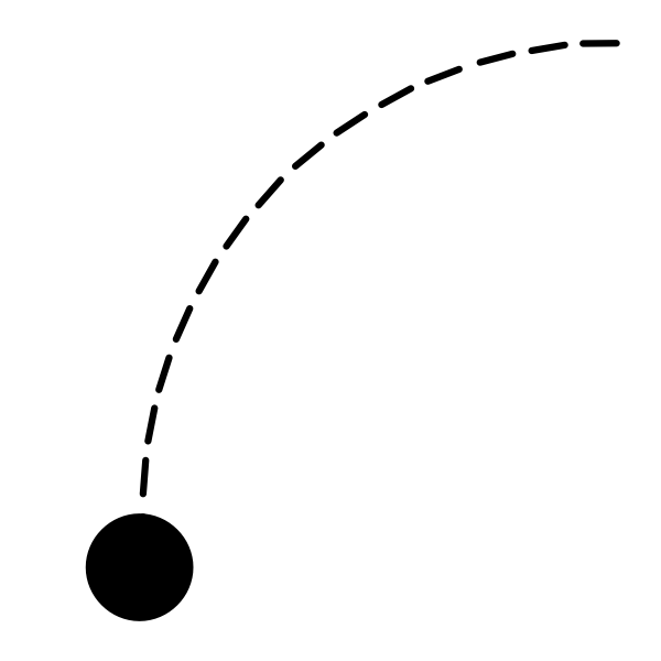 SVG Dashed line with black dot