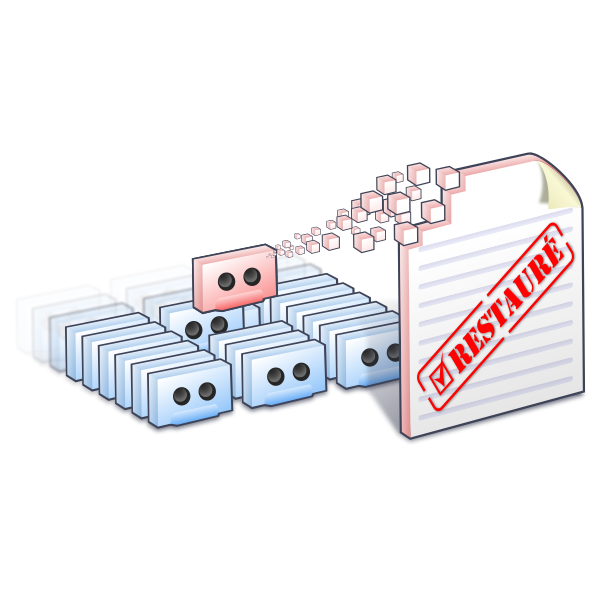 SVG Data backup restore vector illustration