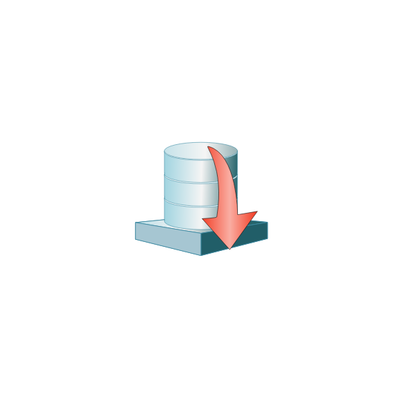 SVG Database platform down vector image