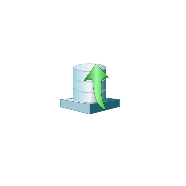 SVG Database platform up vector illustration