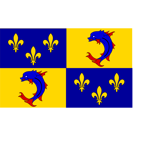 SVG Dauphin of France region flag vector image