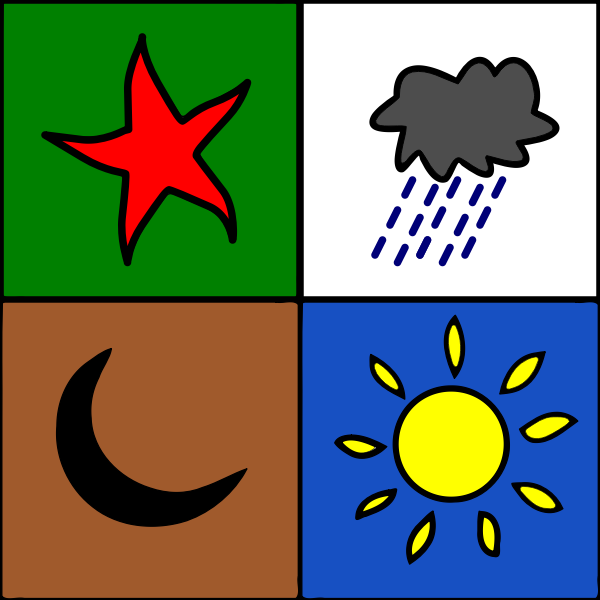 SVG Day and night icons vector image