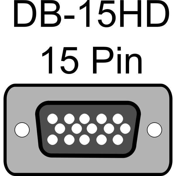 SVG DB15 HD port icon vector graphics