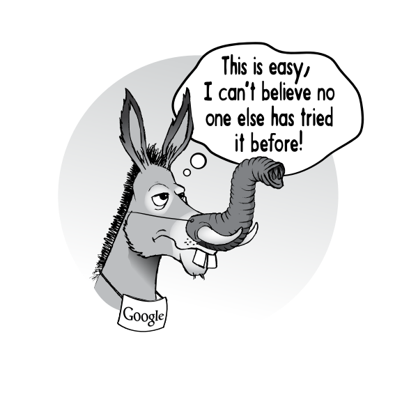 SVG Deciding Donkey Cartoon