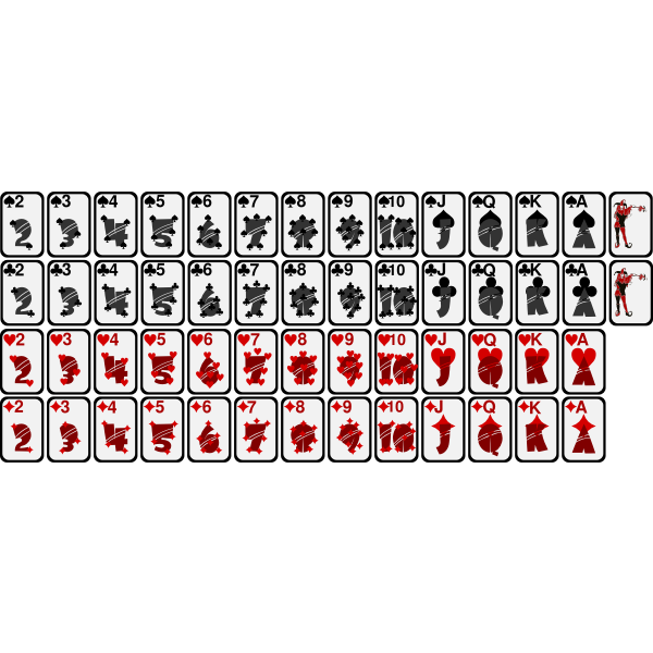 SVG Deck of playing cards vector clip art