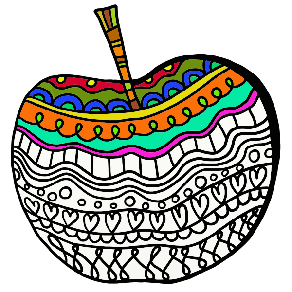 SVG Decorated apple