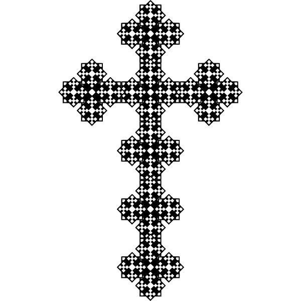 SVG Decorated cross symbol