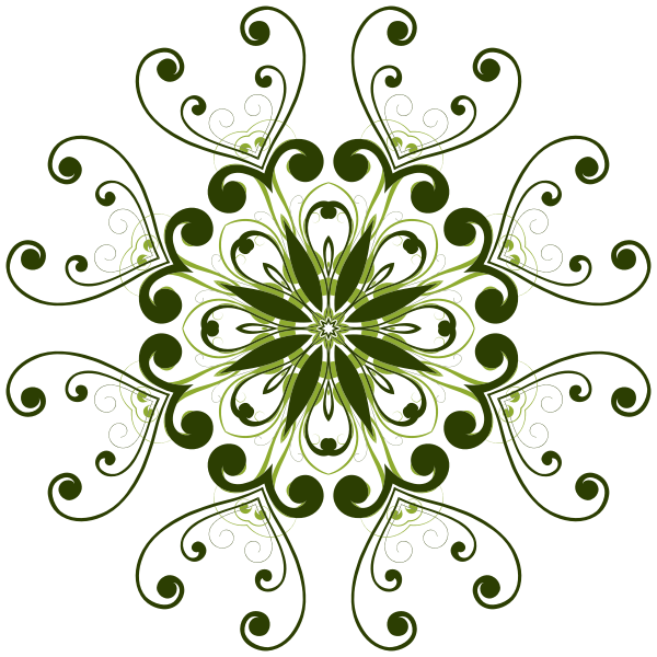 SVG Decorated flower with petals in triangle shape clip art