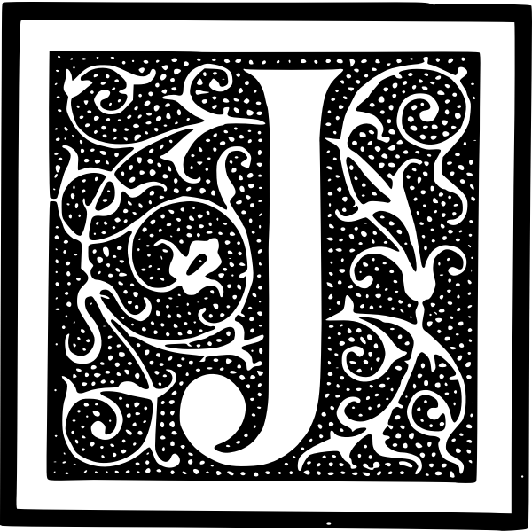 SVG Decorated J letter