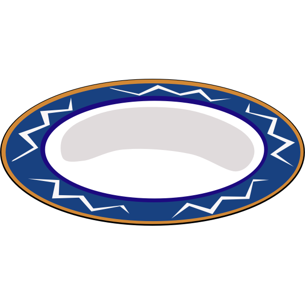 SVG Decorated saucer vector drawing