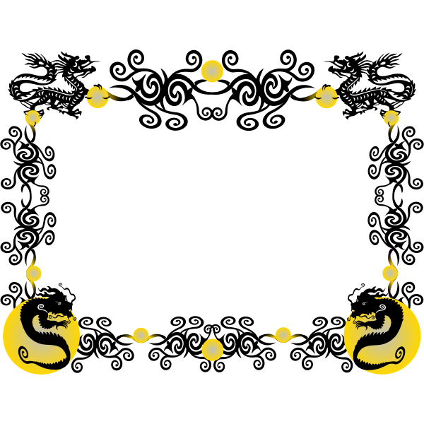 SVG Decoration with dragons
