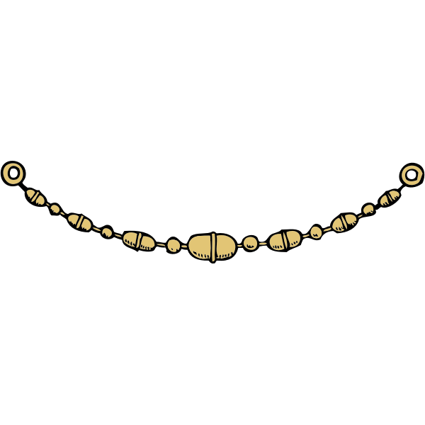 SVG Decorative brown swag vector illustration