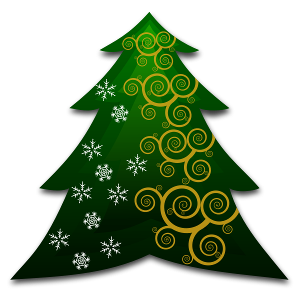 SVG Decorative Christmas tree