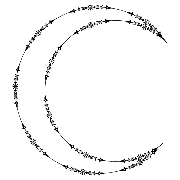 SVG Decorative crescent Moon