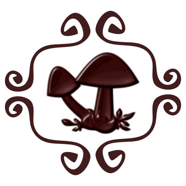SVG Decorative frame with fungi
