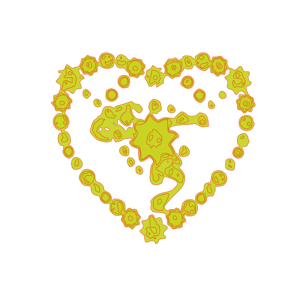 SVG Decorative heart floral element