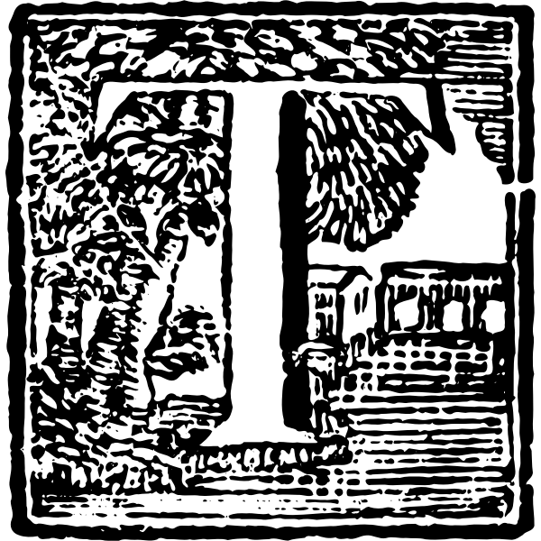 SVG decorative letter T