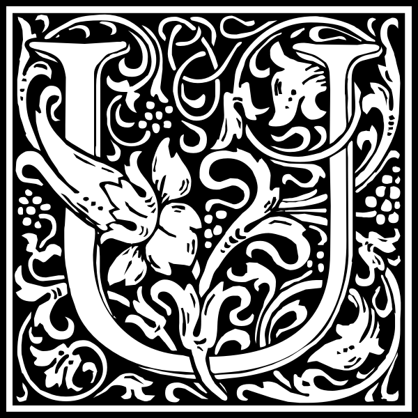 SVG Decorative letter U