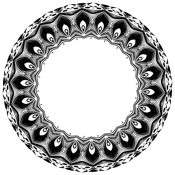 SVG Decorative Peacock Frame