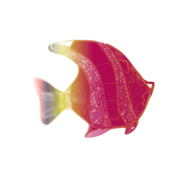 SVG Decorative pink fish vector illustration