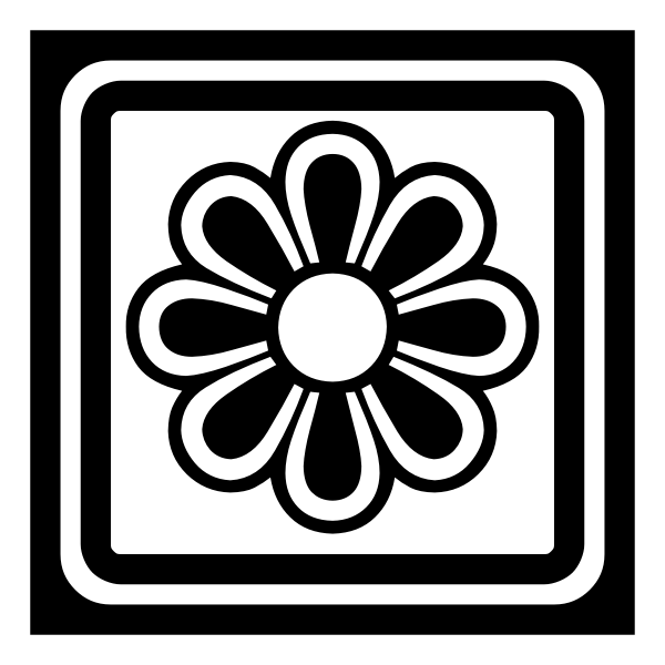 SVG Decorative square with flower