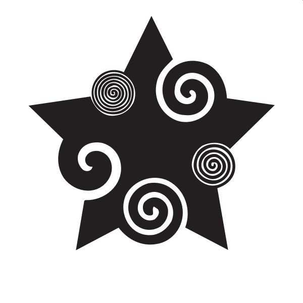 SVG Decorative star with swirls
