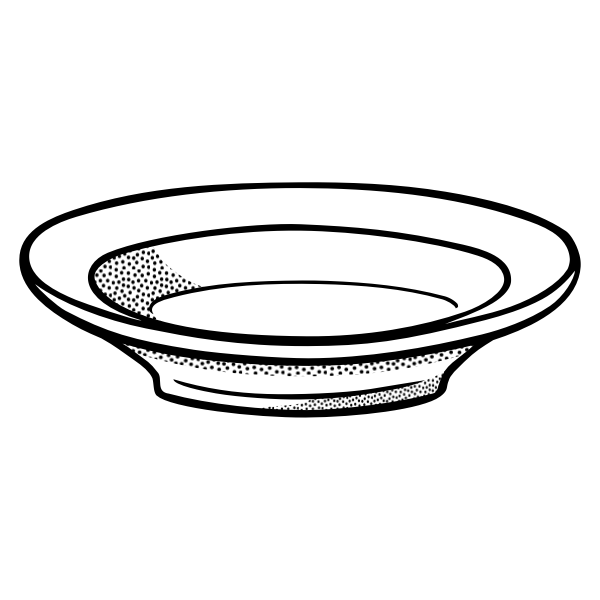SVG Deep plate line art vector drawing