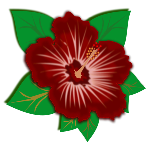 SVG Deep red flowers