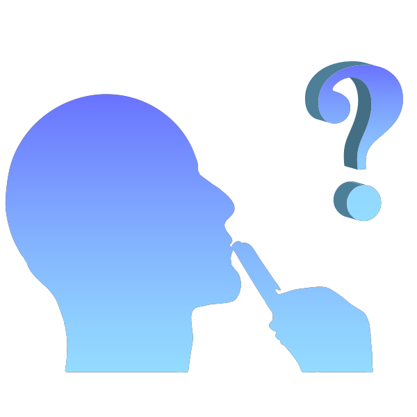 SVG Deep thought man silhouette vector drawing