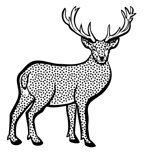 SVG Deer from coloring book