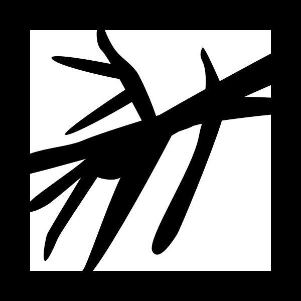 SVG Deformed tree silhouette