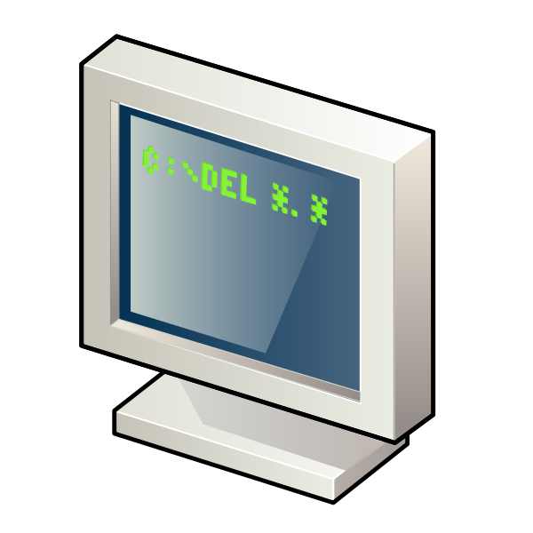 SVG DEL on monitor