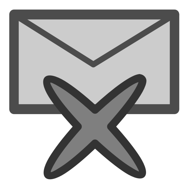 SVG Delete mail icon