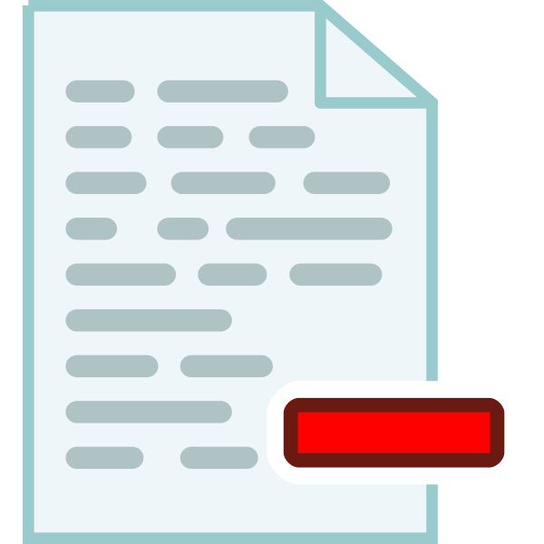 SVG Delete page icon
