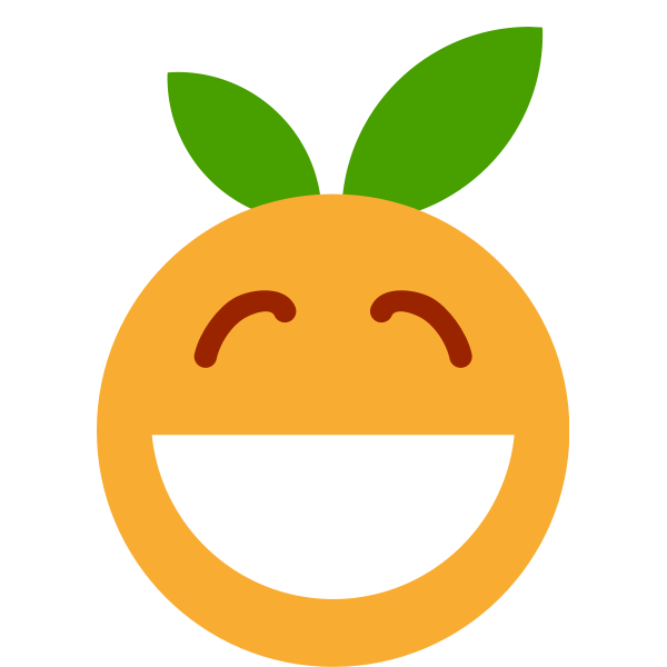 SVG Delighted orange