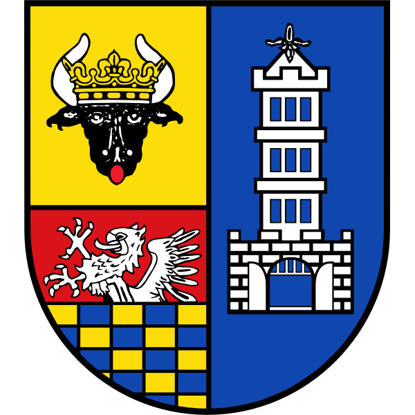 SVG Demmin town coat of arms vector illustration