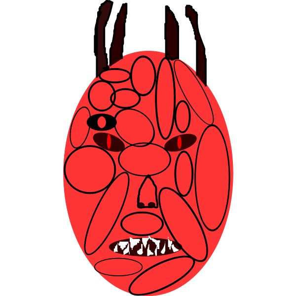 SVG demon head