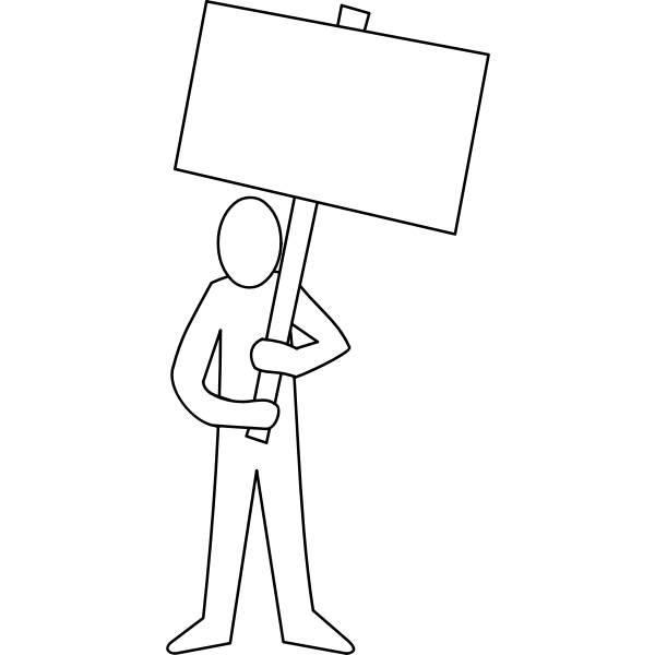 SVG Demonstrator line art vector image