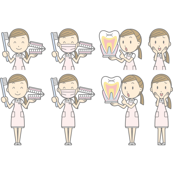SVG Dental hygiene instructor cartoon image