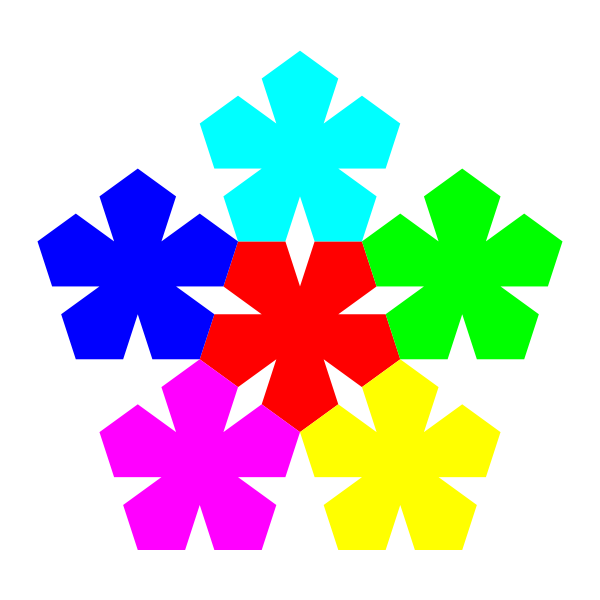 SVG Dented pentagons