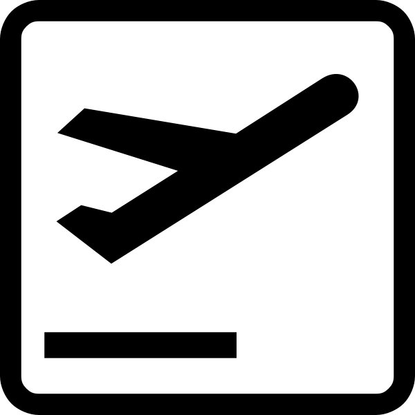 SVG Departures pictogram vector drawing
