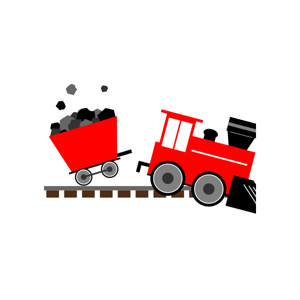 SVG Derailing Toy Train Engine