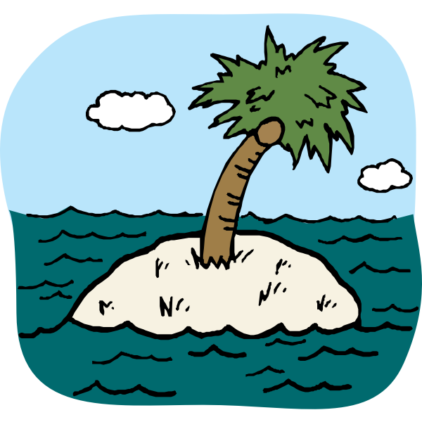 SVG Desert island